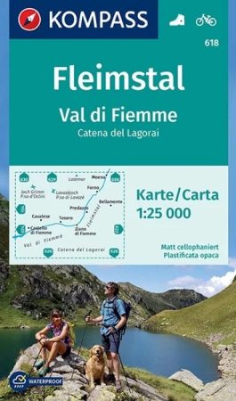 WK 618 - Fleimstal / Val d. Fiemme turistatérkép - KOMPASS