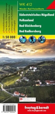 Südsteirisches Hügelland – Vulkanland – Bad Gleichenberg – Bad Radkersburg turistatérkép - f&b WK 412