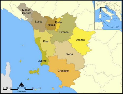 toscana térkép Toscana Térkép