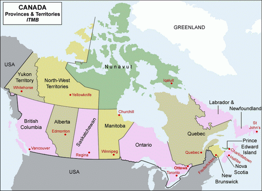 kanada domborzati térkép ITM   2. Regionális térképek   Kanada   Amerikai térkép   TÉRKÉP  kanada domborzati térkép