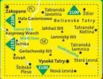 WK 2130 - Vysoké Tatry / Hohe Tatra turistatérkép - KOMPASS