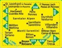WK 056 - Sarntaler Alpen - Monti Sarentini turistatérkép - KOMPASS