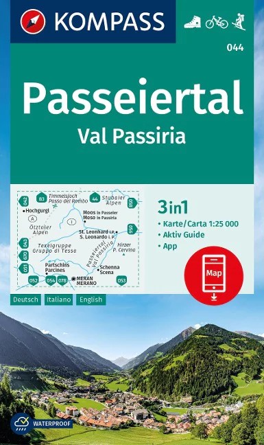 WK 044 - Passeiertal / Val Passiria turistatérkép - KOMPASS