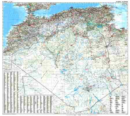Image of Algéria autótérkép falitérkép - GiziMap