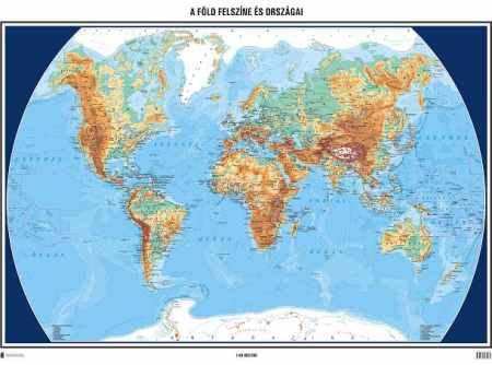 Image of A Föld felszíne és országai falitérkép - HM