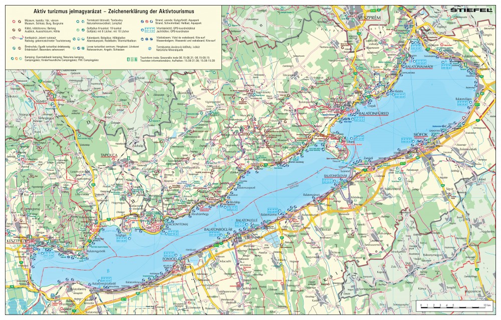 Image of Balaton régió falitérkép (fémléces) - Stiefel