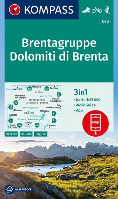 WK 073 - Dolomiti di Brenta - Brentagruppe turistatérkép - KOMPASS