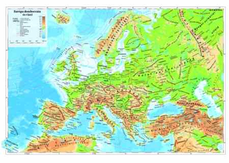 közép európa domborzati térkép Európa domborzata térkép könyöklő   Stiefel   Útikönyv   Térkép  közép európa domborzati térkép