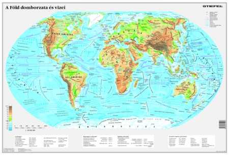 földgömb térkép A Föld domborzata térkép könyöklő   Stiefel   Útikönyv   Térkép  földgömb térkép