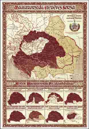 magyarország ezeréves sorsa térkép Magyarország ezeréves sorsa falitérkép   Stiefel   Útikönyv  magyarország ezeréves sorsa térkép