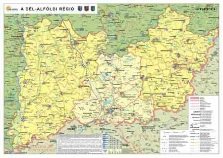 délkelet magyarország térkép Dél Alföld régió falitérkép   Stiefel   Útikönyv   Térkép   Földgömb délkelet magyarország térkép